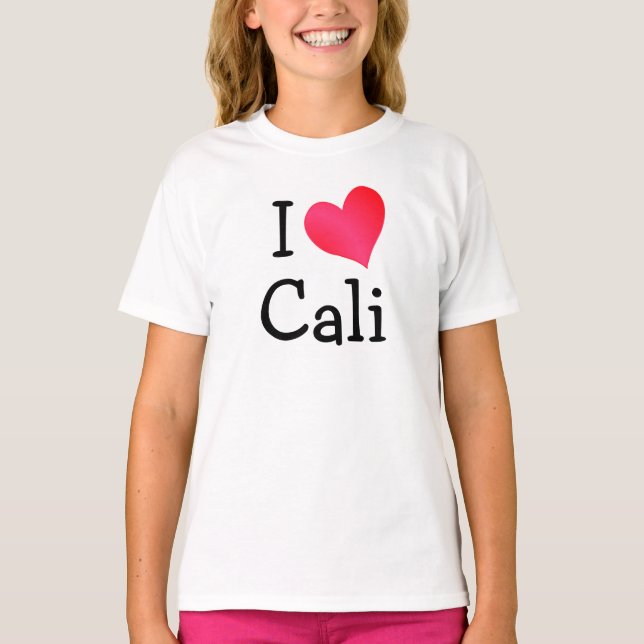 T-shirts Eu Amo Cali (Frente)
