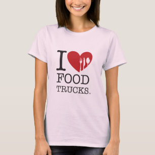 T-shirts EU AMO caminhões da comida