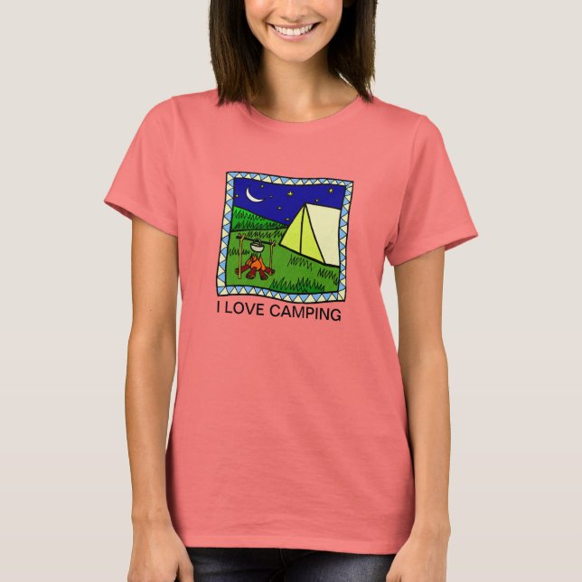 T-SHIRTS EU AMO CAMPING DESIGN T SHIRT (Frente)
