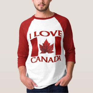 T-shirts Eu amo Canadá Jersey Canadá Souvenir Sports Shir