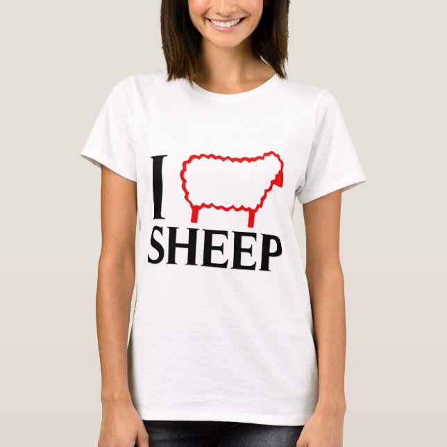 T-shirts Eu amo carneiros (Frente)