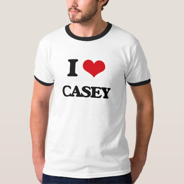 T-shirts Eu amo Casey (Frente)