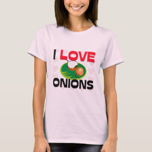 T-shirts Eu amo cebolas