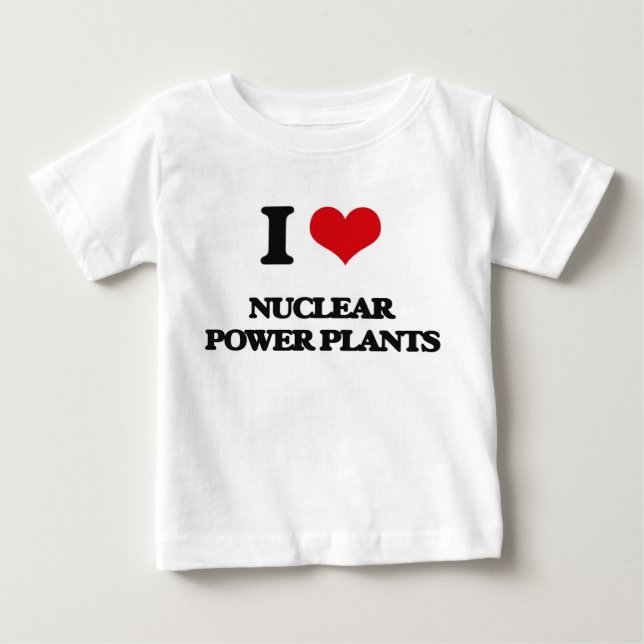 T-shirts Eu amo centrais nucleares (Frente)