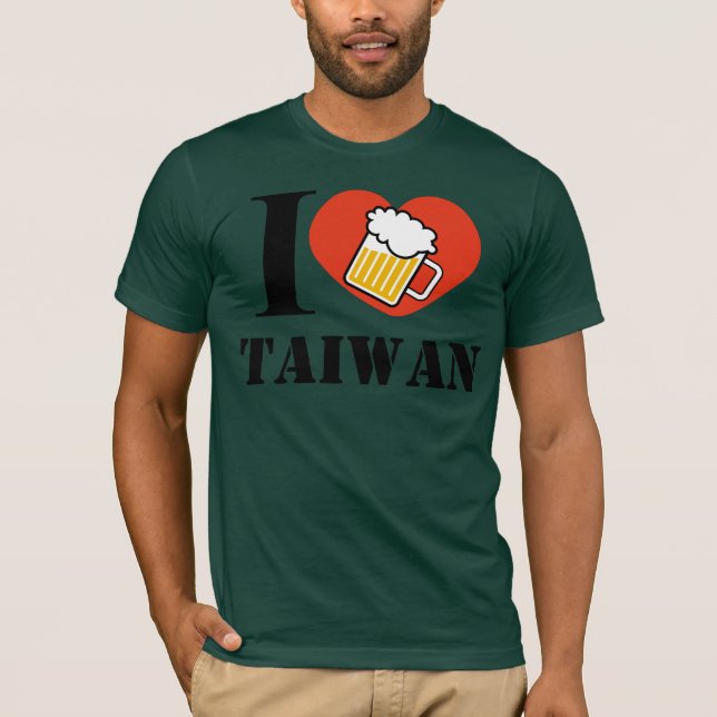 T-shirts eu amo cerveja taiwan (Frente)