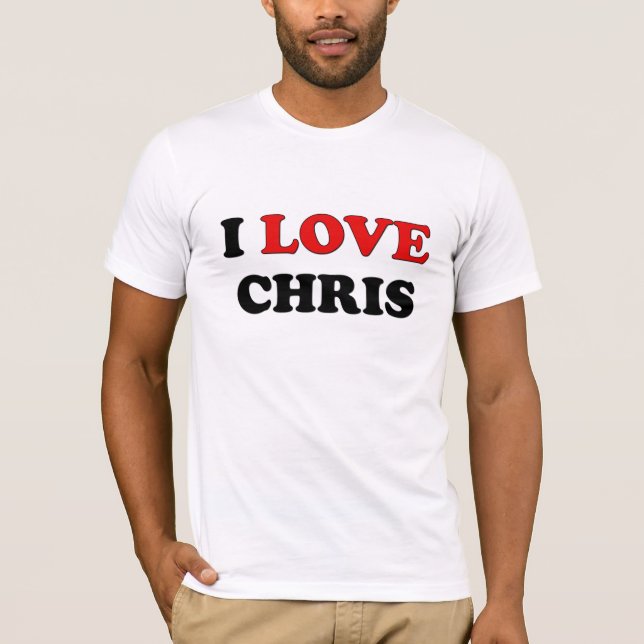 T-shirts Eu amo Chris (Frente)