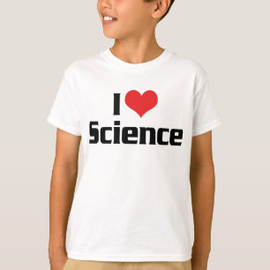 T-shirts Eu Amo Ciência do Coração