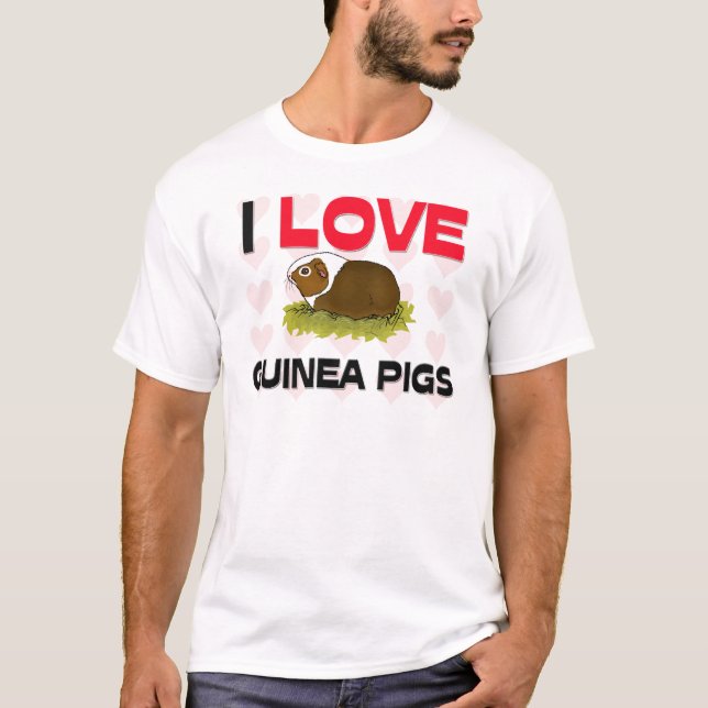 T-shirts Eu amo cobaias (Frente)