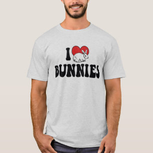 T-shirts Eu Amo Coelhos Heart Bunny