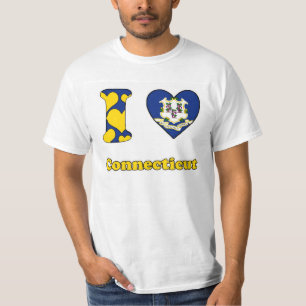 T-shirts Eu amo Connecticut