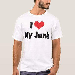 T-shirts Eu Amo Coração Meu Lixo - Escolhedor de Antiguidad