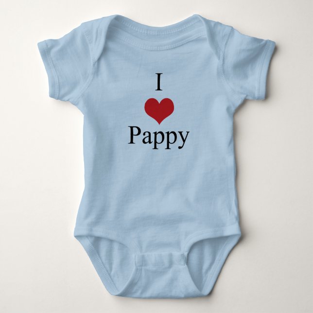 T-shirts Eu amo (coração) Pappy (Frente)