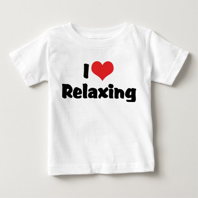 T-shirts Eu Amo Coração Relaxante (Frente)