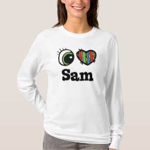 T-shirts Eu Amo (Coração) Sam