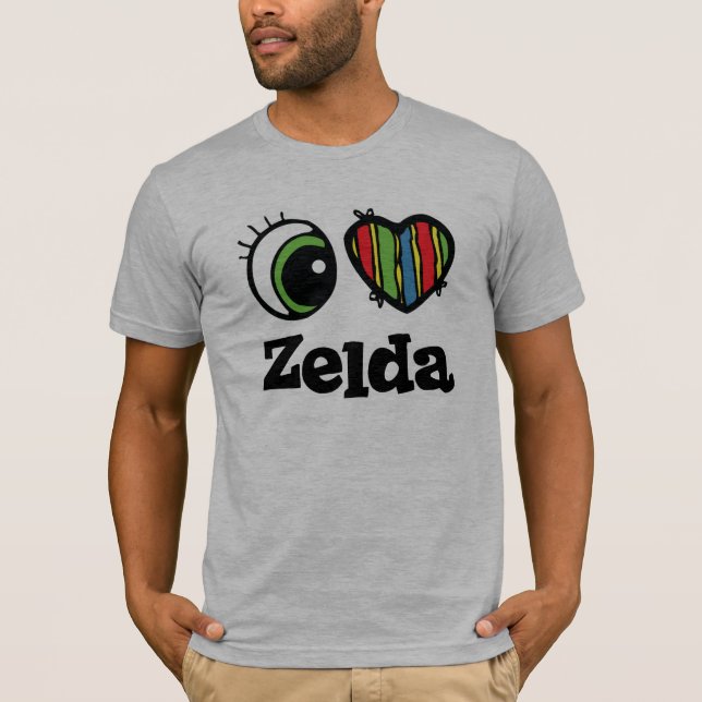 T-shirts Eu Amo (Coração) Zelda (Frente)