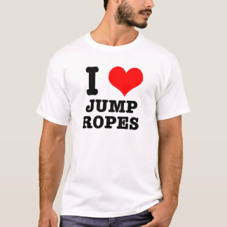 T-shirts EU AMO cordas de pular