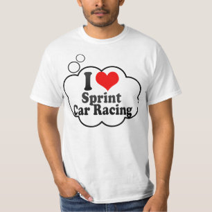 T-shirts Eu amo corridas de carros de Sprint