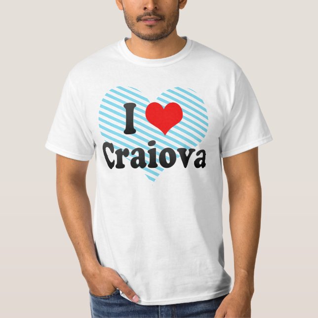 T-shirts Eu amo Craiova, Romania (Frente)