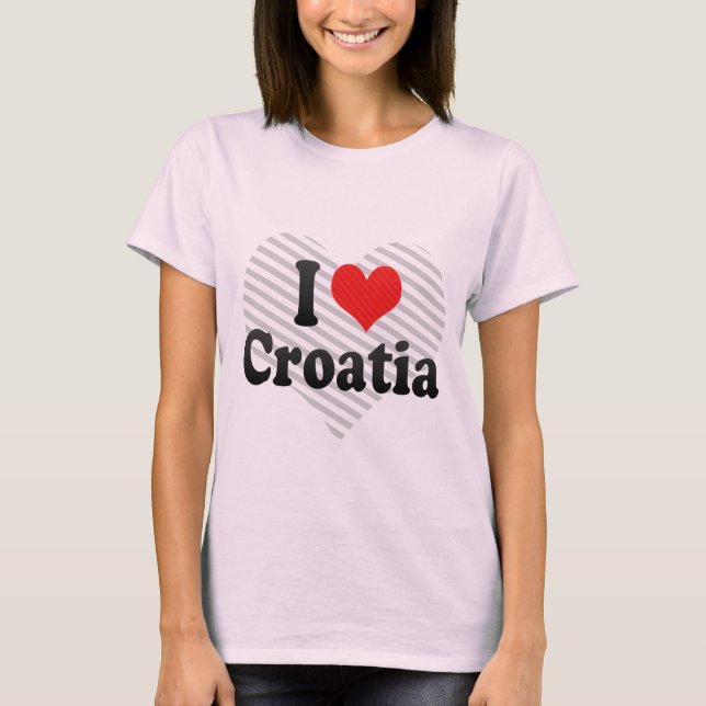 T-shirts Eu amo Croatia (Frente)