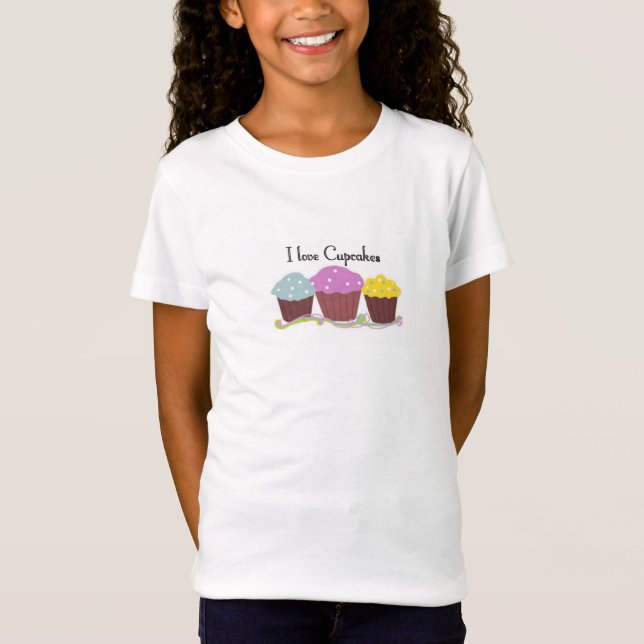 T-shirts Eu Amo Cupcakes (Frente)