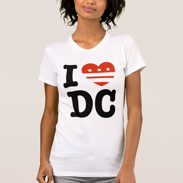 T-shirts Eu amo DC (Frente)