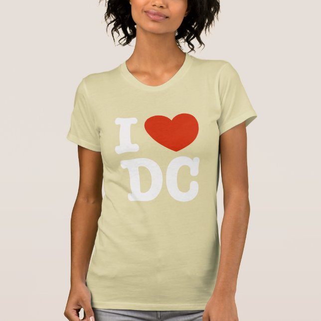 T-shirts Eu amo DC (Frente)