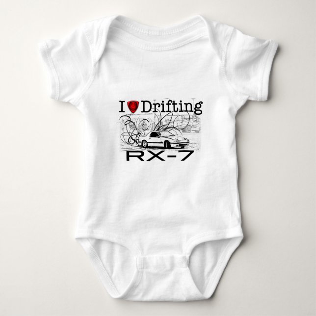 T-shirts Eu amo derivar RX-7 (Frente)