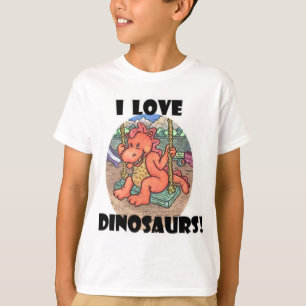 T-shirts Eu amo dinossauros!