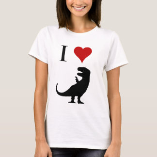 T-shirts Eu amo dinossauros - T-Rex