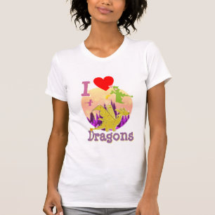 T-shirts Eu amo dragões
