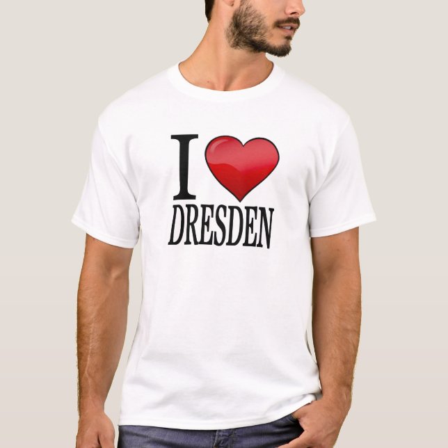 T-shirts Eu Amo Dresden (Frente)