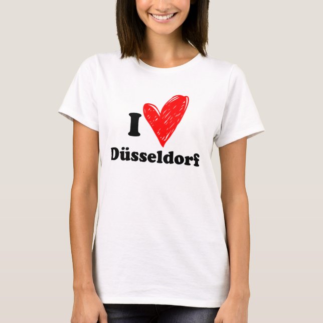 T-shirts Eu amo Düsseldorf (Frente)