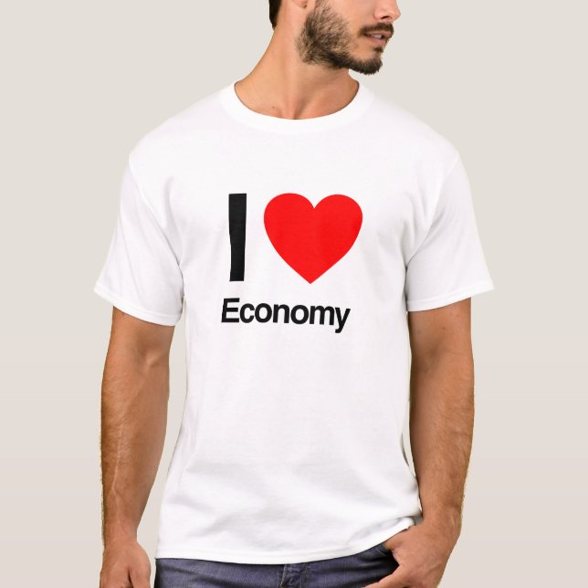 T-shirts eu amo economia (Frente)