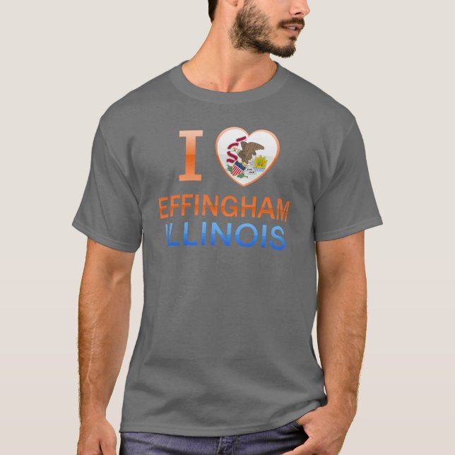 T-shirts Eu amo Effingham, IL (Frente)