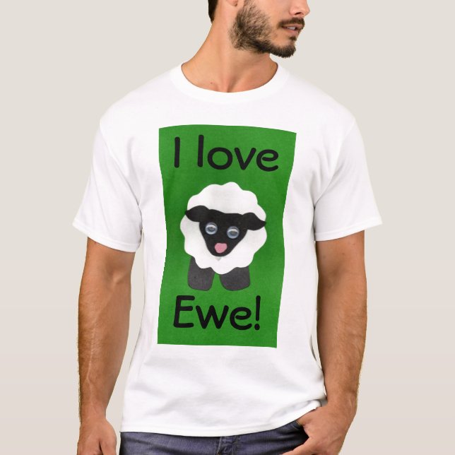 T-shirts Eu amo Ewe! Tee (Frente)
