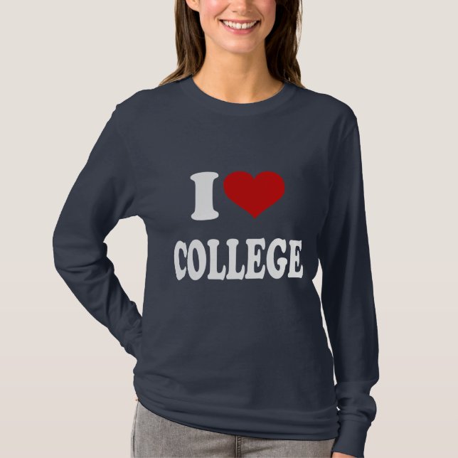 T-shirts Eu Amo Faculdade (Frente)