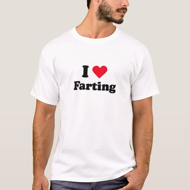 T-shirts Eu amo farting (Frente)