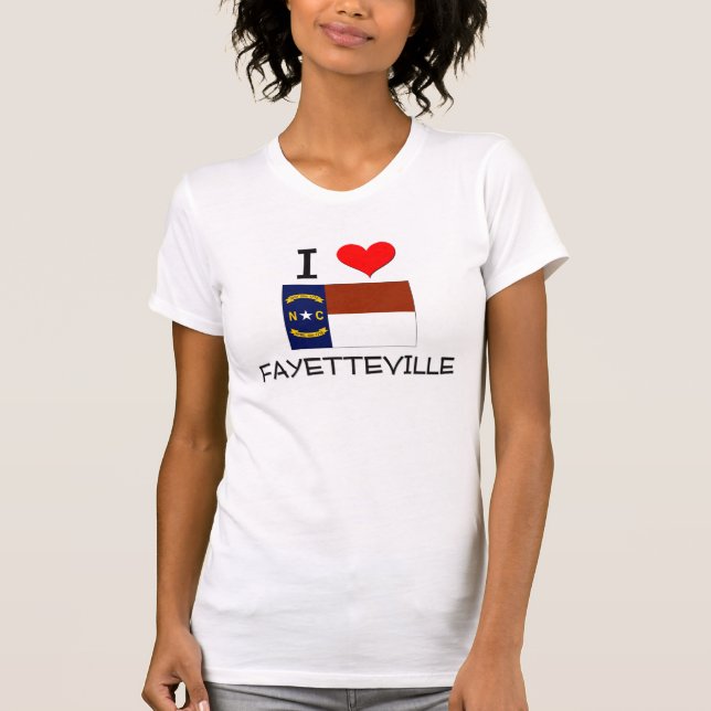 T-shirts Eu amo Fayetteville North Carolina (Frente)