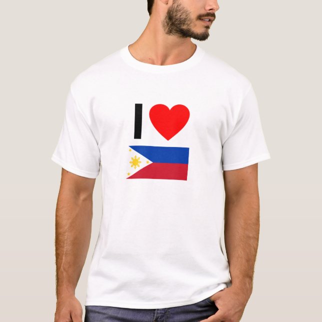 T-shirts eu amo filipinas (Frente)