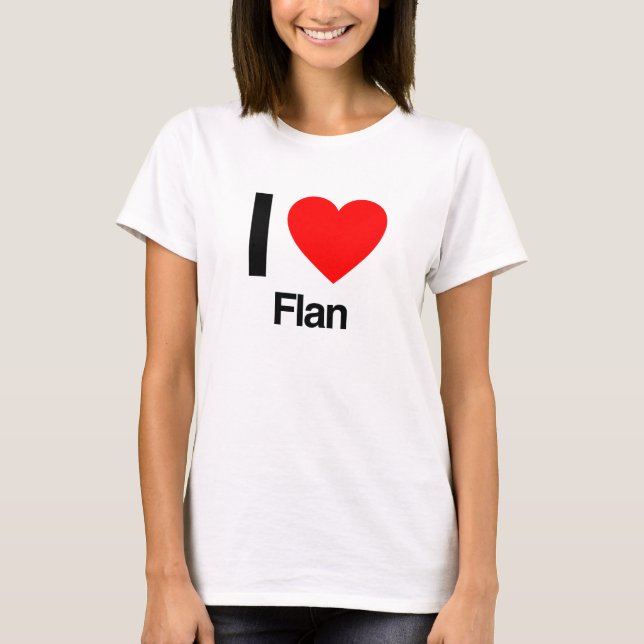 T-shirts eu amo flan (Frente)