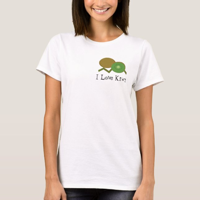 T-shirts Eu Amo Fruta Kiwi (Frente)