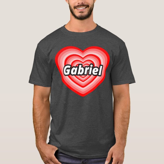 T-shirts Eu amo Gabriel (Frente)
