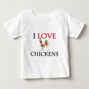 T-shirts Eu amo galinhas