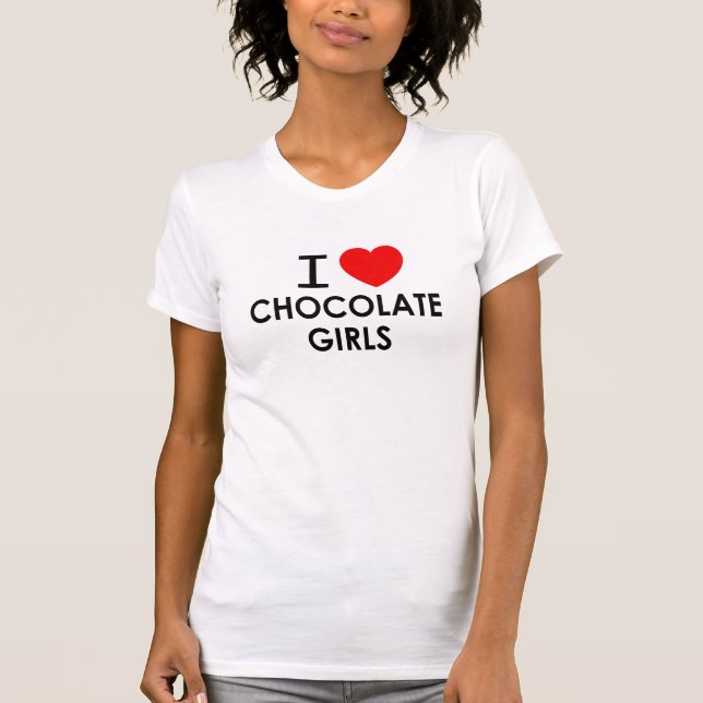 T-SHIRTS EU AMO GAROTAS DE CHOCOLATE (Frente)