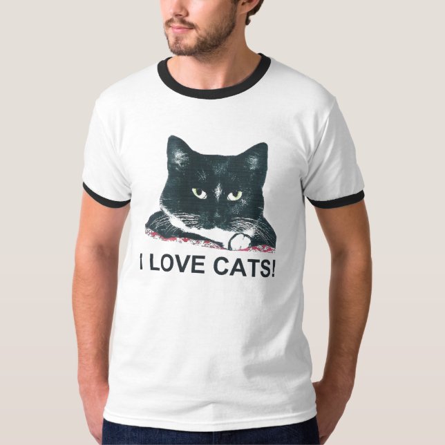 T-SHIRTS EU AMO GATOS! (Frente)