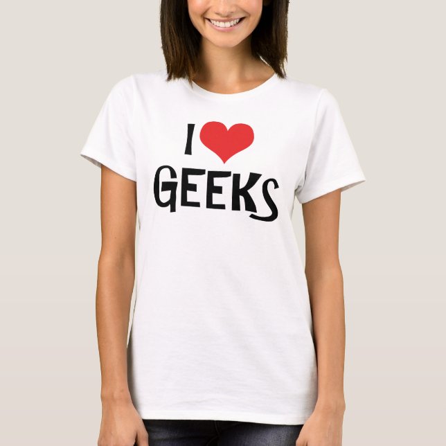 T-shirts Eu Amo Geeks (Frente)