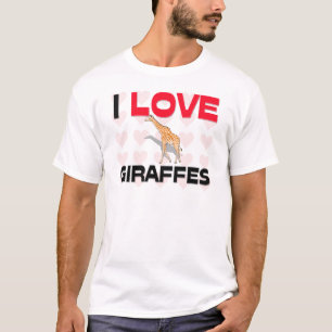 T-shirts Eu amo girafas