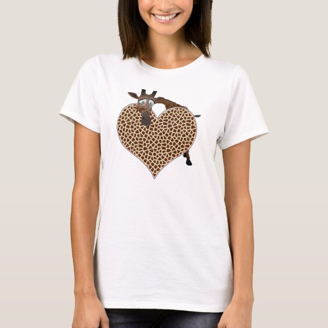 T-shirts Eu Amo Girafas (Frente)