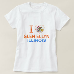 T-shirts Eu amo Glen Ellyn, IL