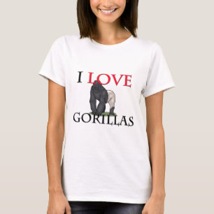 T-shirts Eu amo gorila
